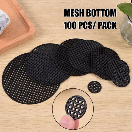 Flower Pot Mesh Hole Pad Black Breathable Net Bottom Grid Mat Round Bonsai Drainage Mesh Screens For Home Garden XH8Z