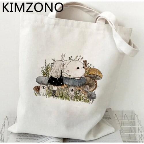 Mushroom shopping bag eco jute bag bolsas de tela handbag recycle bag bolsa bag woven cloth sacolas