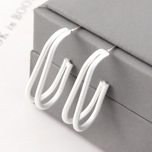 TONGKWOK Bohemia Exaggeration Dangle Earrings For Women Silk Thread Tassel Metal Long Chandelier Earrings #140014