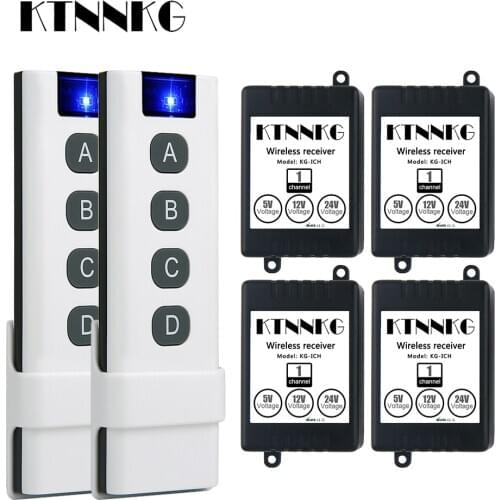 433 Mhz Universal Wireless Remote Control Switch DC 5V 12V 24V 1CH Relay Receiver Module and RF Transmitter Electronic Lock Diy