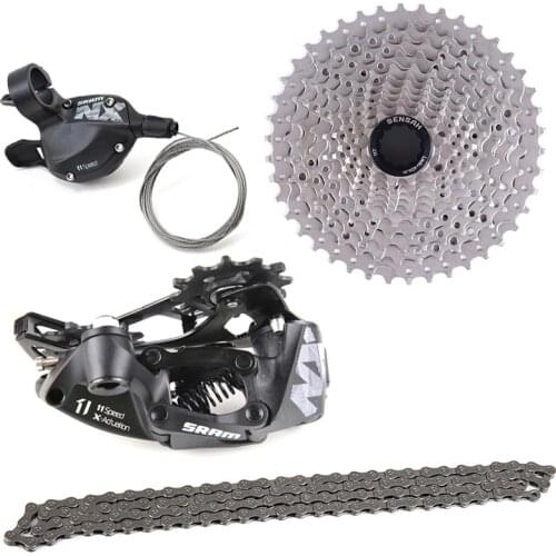 SRAM NX 1x11 11 Speed Bicycle Groupset MTB Bike Kit Shifter Lever Rear Derailleur SENSAH 11-42T & 11-46T Cassette YBN Chain