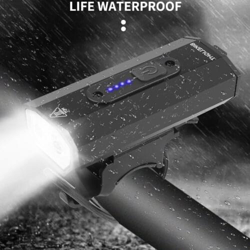 Bicycle Light Rainproof USB Charging LED Cycling Lights Front Lamp Headlight 6 Modes Ultralight Flashlight Bike Light Accessorie