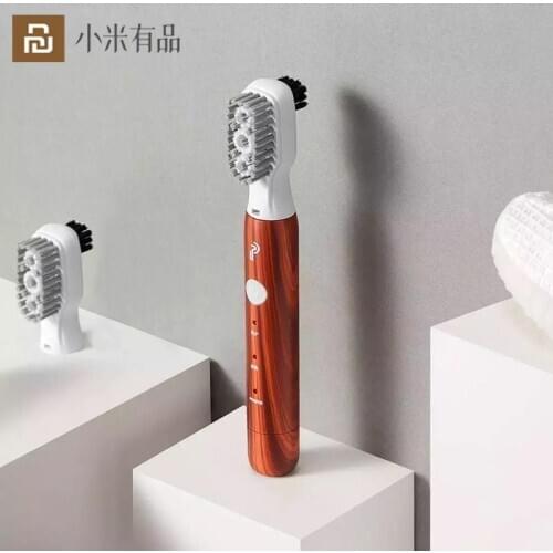Youpin PULIN Sonic Vibration Electric Shoes Brush Soft IPX7 Waterproof USB Cable Rechargeable Double Bristles 3 Cleaning Modes