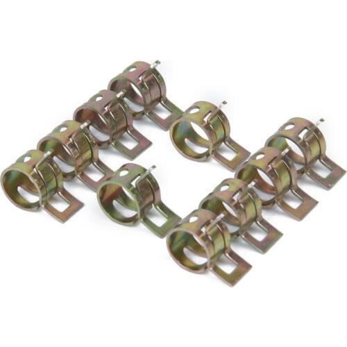 10Pcs 6-32mm Spring Band Type Clamp Clip Fuel Vacuum Silicone rubber Hose Pipe Tube Clamp Clip Steel Zinc Plated Clamps