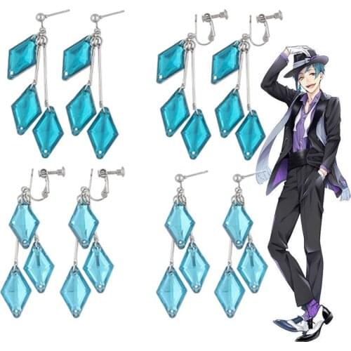 Twisted Wonderland The Little Mermaid Earrings for Women Floyd Clip Earrings Geometry Aesthetic Tassel Ear Clip Jewelry