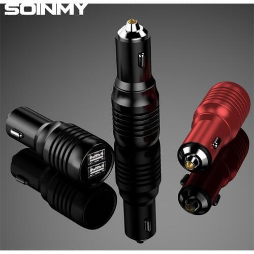 Soinmy 24W 5A Dual Port Mini Car Charger For Iphone 7 8 plus Fast USB Car Charger Adapter For Samsung Xiaomi Huawei p20 p30 pro
