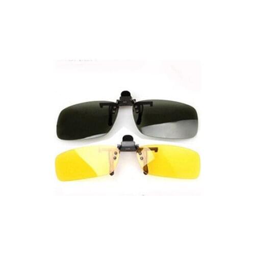 Large Glasses Car Night Driving Women Clip On Sunglasses Night Vision Glasses Anti-glare UVA Driver Goggle
