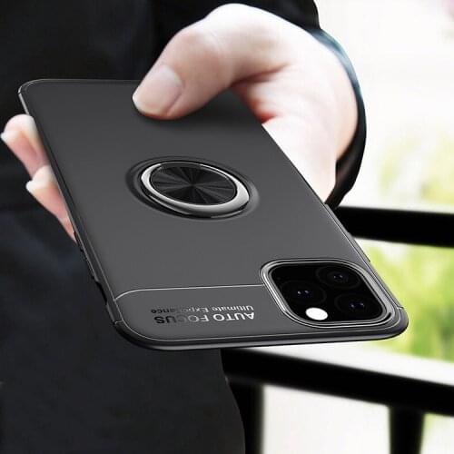 For Apple iphone 11 Case Soft Silicone With Stand Ring Shockproof Protective Back Cover case for iphone 11 Max 11pro shell