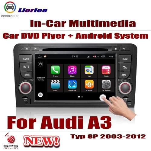 For Audi A3 2003-2013 Android HD Displayer System Audio Video Stereo In Dash Head Unit Car Radio DVD GPS Player Navigation