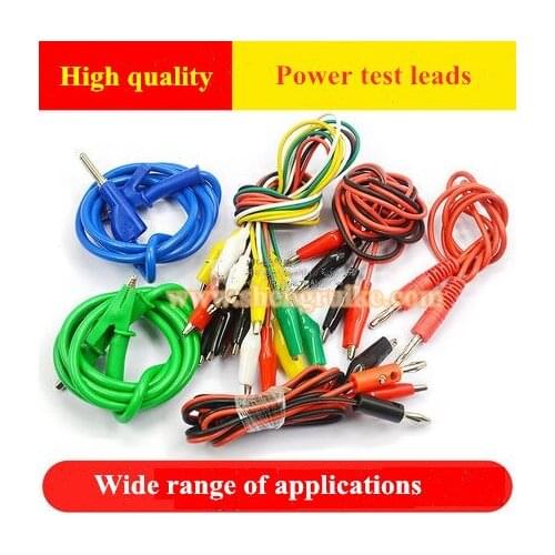 Double-headed crocodile clip line banana plug to crocodile clip line power test lead cable color 2 line 4 clip
