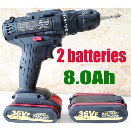 50NM Electric Screwdriver 36V Cordless Drill Lithium Battery Rechargeable Power Cordless Screwdriver Screw