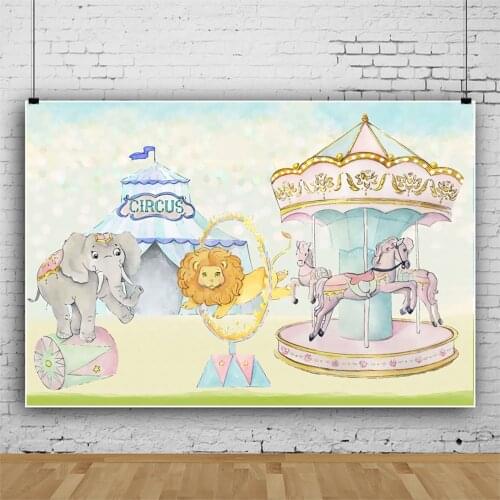 Animal Park Cartoon Children Birthday Background for Photography Baby Portrait Photographic Backdrops Photocall Photo Studio