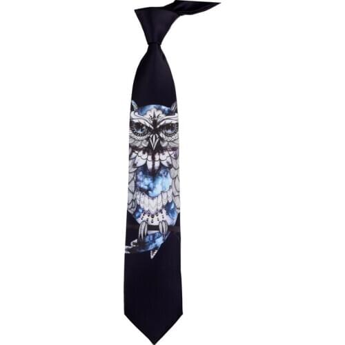 Free Shipping New Male mens Original design fun printed tie boys and girls party birthday youth gift personality owl necktie