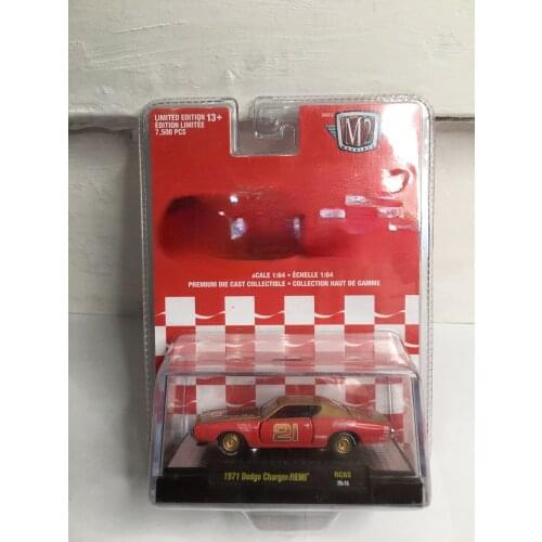 M2 1/64 1971 Dodge Charger Hemi Diecast Collection of Die-casting Simulation Alloy Model Car Children Toys