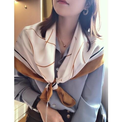 2020 fashion, new style printed square scarves, ladies, plain flowers, birds, landscapes, stripes, scarves and shawls, fashion s