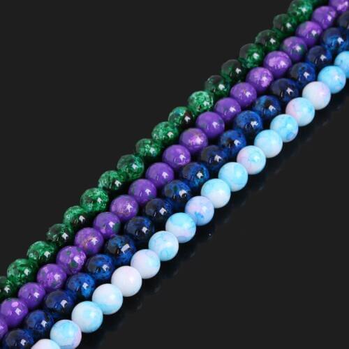Fashion 6mm(140pcs) 8mm(100pcs) Round Shape Glass Loose Spacer Beads for Jewelry Charms DIY Spacer Beads Free Shipping