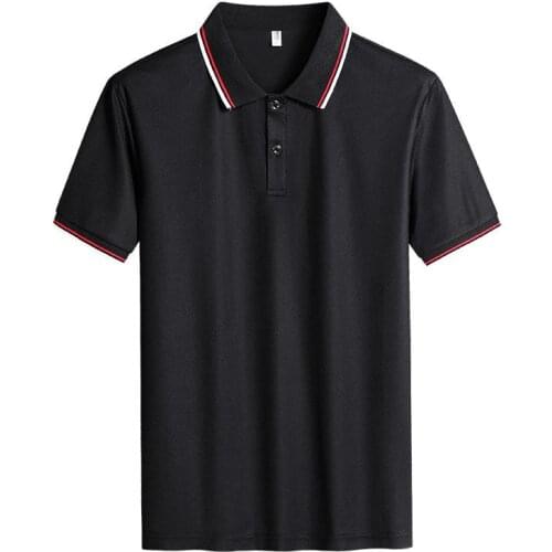 Summer men Turn down collar t-shirt short sleeve plus size 6XL 8X business casual tees oversize loose black gray tshirt 48 49