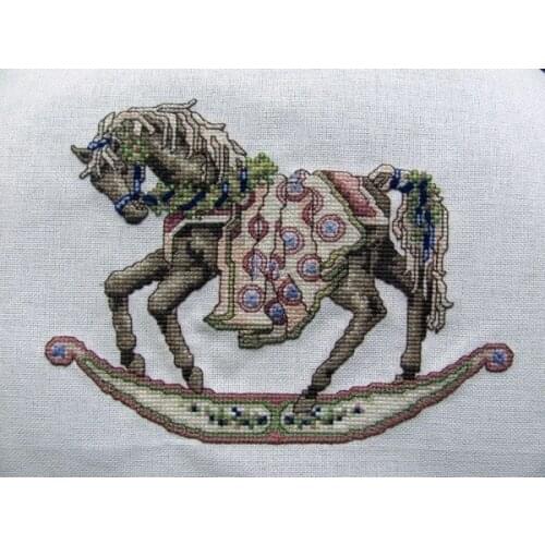 Tumbler Horse 2-29-25 Cross Stitch Set Chinese Cross-stitch Kit Embroidery Needlework Craft Packages Cotton Fabric Floss