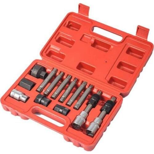 13 Pcs Alternator Pulley Tool Kit Alternator Tool Set / Repair / Removal / Pulley Crankshaft Pulley Tool