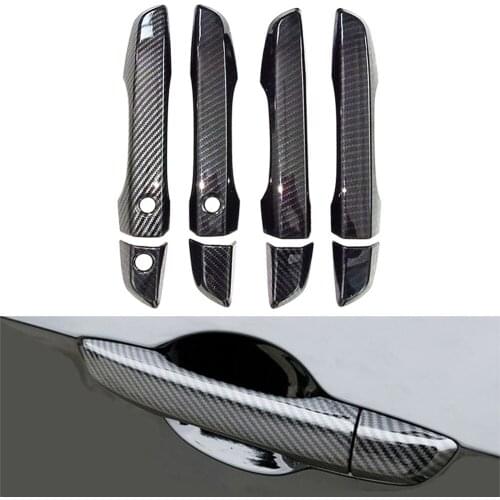 Exterior Door Handle Cover Trim For Honda Civic 10th X 2016 2017 2018 2019 2020 Carbon Fiber ABS Car Styling Accessories
