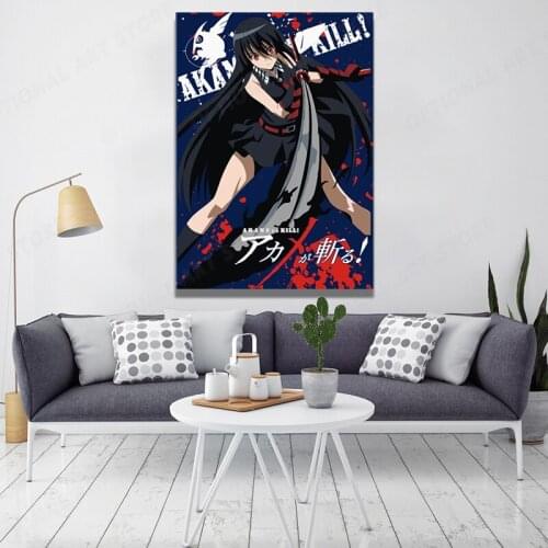 Wall Art HD Printed Japan Anime Canvas Paintings Akame ga KILL Poster Home Decor Modular Gril Pictures For Bedroom