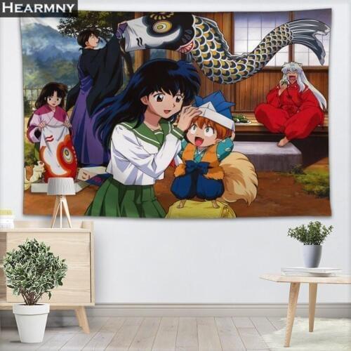 HEARMNY Inuyasha Wall Hanging Tapestry Sheets Home Decorative Tapestries Beach Towel Yoga Mat Blanket Table Cloth Wall Tapestry