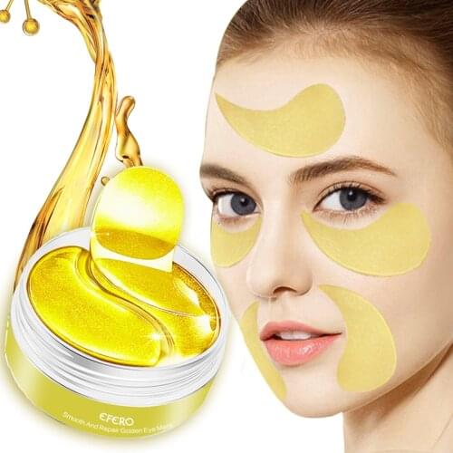 60/120/180PCS Gold Collagen Eye Mask Natural Moisturizing Gel Eye Patches Remove Dark Circles Anti Age Bag Eye Wrinkle Skin Care