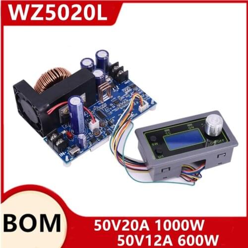 WZ5020L WZ5012L DC DC Buck Converter CC CV Step-down Power Module 50V 20A 1000W Adjustable Voltage Regulated power supply