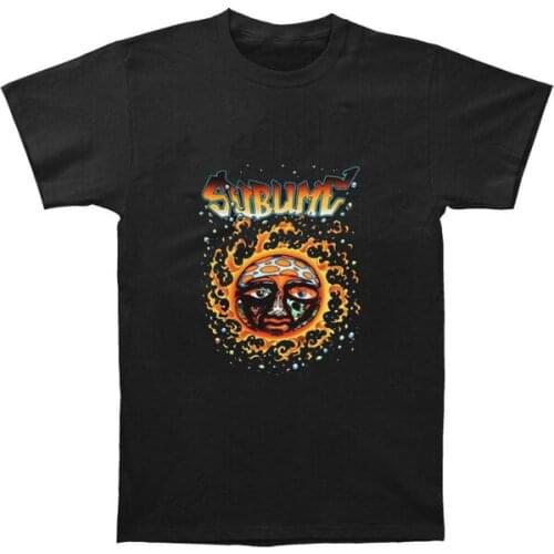 Sublime 40 Oz To Freedom Sun Logo Graphic Casual Funny Black Mens T-shirts