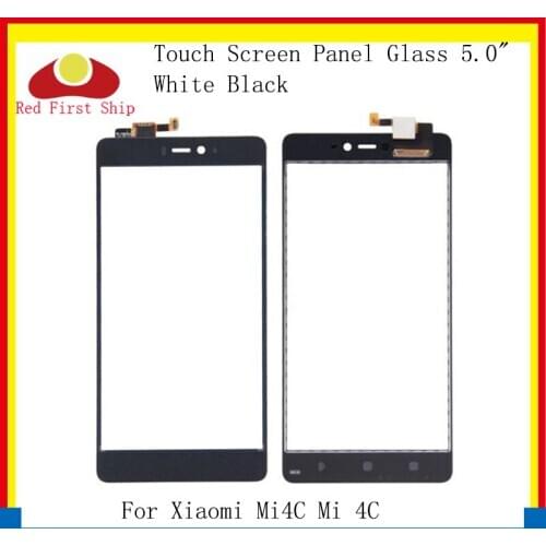 10Pcs/lot Touch Screen For Xiaomi Mi4C Mi 4C Touch Panel Digitizer Sensor Front LCD Glass Lens Mi 4C Touchscreen Replacement