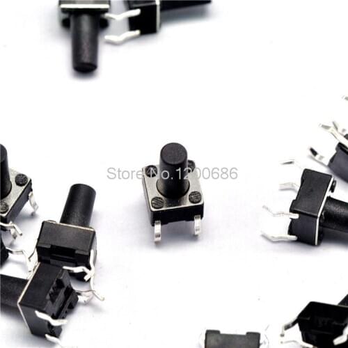6 * 6 * 10MM touch switch vertical 4 feet micro switch / button switch