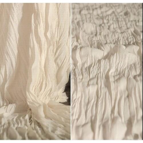Bubble fold texture chiffon cloth drape breathable and smooth clothing fabric