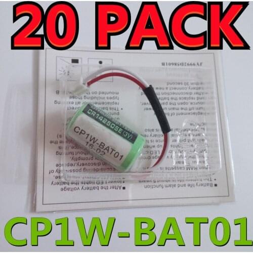 Fresh Date) 20 PACK Original Battery For Omron CP1W-BAT01 3V PLC Batteries With Wpecial Plug CP1E Free Shipping