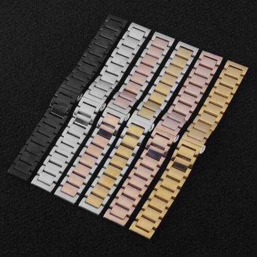 Solid 316L Stainless Steel Watchbands Silver 18mm 20mm 21mm 22mm 23mm 24mm Metal Watch Band Strap Wrist Watches Bracelet