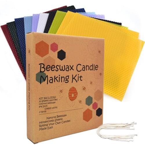 Wax Sheet DIY Smokeless Candle Beeswax Tablets Developing Intelligence Hand-rolled Childrens Gift 20x20cm Kids Handmade Handmad