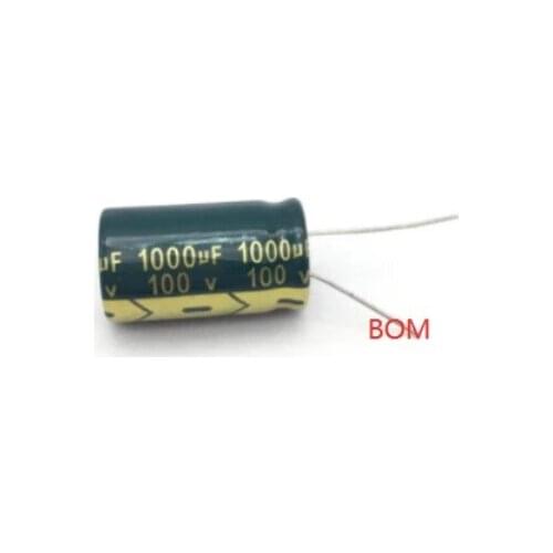 1pcs 100V 1000UF 18*30mm high frequency low impedance aluminum electrolytic capacitor 1000uf 100v