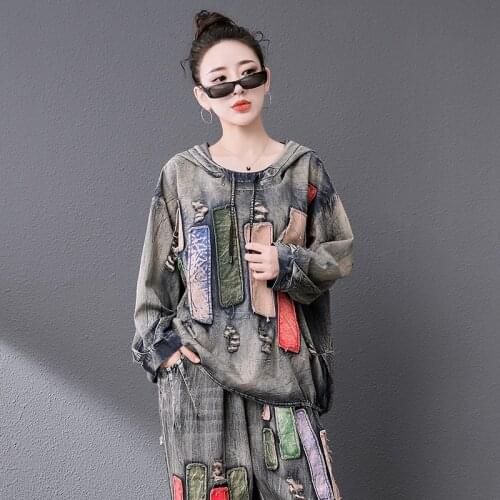 Womens Tracksuits Set Sweat Suits Women Matching Sets Large Size Womens Clothing Jeans Woman Sweatshirts Pants 2 Pieces XC415