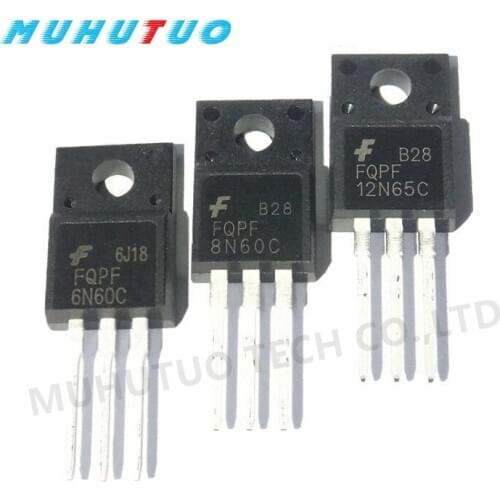 10pcs FQPF4N60C 5N60C 6N60C 7N60C 8N60C 10N60C 12N60C 20N60C TO-220F directly plasticized mosFET