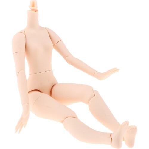 12inch Female Action Figures Doll Body, 1/6 Scale Flexible Girl Doll Doll Parts Dolls Accessory (White Skin)