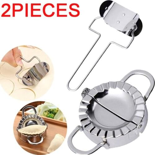 2pcs/set Stainless Steel Dumpling Mould Lazy Must-Ravioli Making Mold Mould Baking Accessories Home Kitchen Dumpling Maker