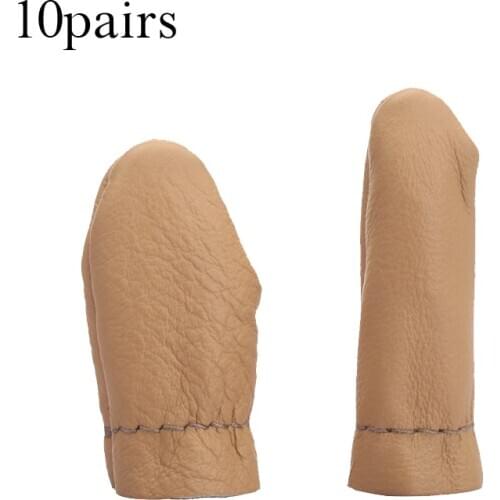 20Pcs/10Pair DIY Handmade Leather Needle Felting For Thumb Index Finger Protector Guard Leather Craft Embroidery Tool 6.5cm
