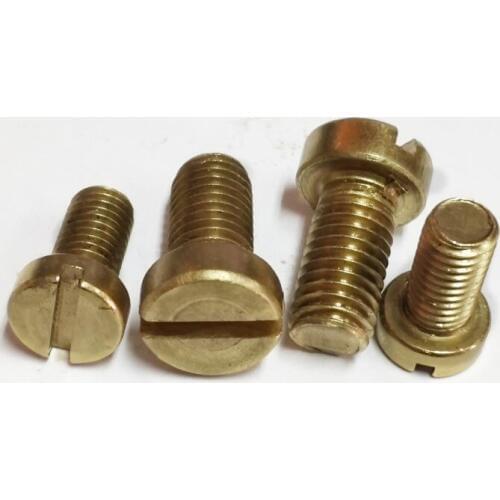 30pcs M2.5 brass household machinery one word screw slotted bolt cylinder head bolts machine screws 4mm-8mm length