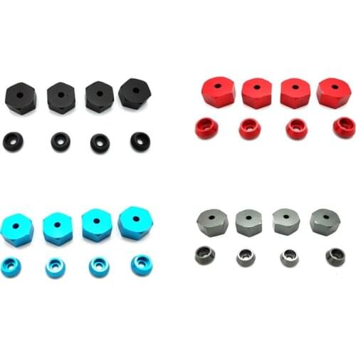 4PCS 5mm to 12mm Metal Combiner Wheel Hub Hex Adapter for WPL D12 C24 C34 B24 B36 MN D90 D99 RC Car Upgrade Parts