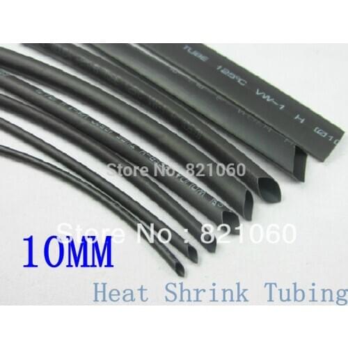 5Meter* Black Heat Shrinkable Tube 10mm Inner Diameter Insulation 10MM Heat Shrink Tubing