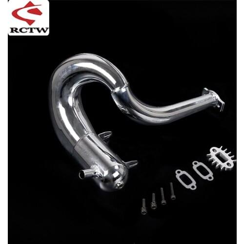 CNC Metal Muffler Silent Exhaust Pipe for HPI 1/5 Rofun Baha Km Rovan Baja 5b Ss 5t 5sc Truck Spare Toys Parts