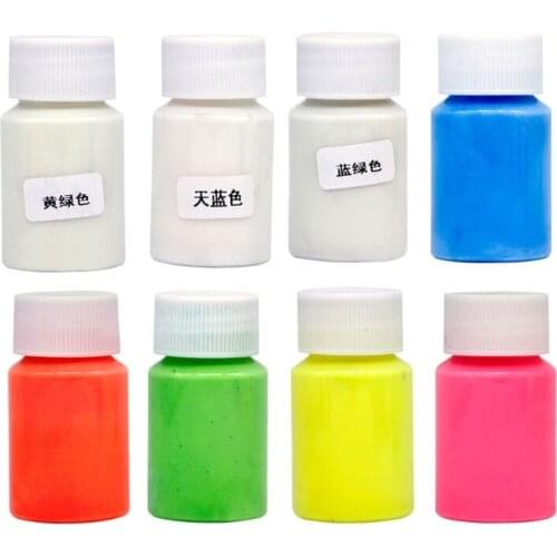 Epoxy Resin Dye - 8 Colors Super Bright Luminous Epoxy Resin Pigment Glow in The Dark Liquid Colorant ,Body Art UV Body Paint Se