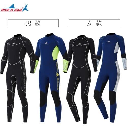 Wetsuit for Men and Women 1.5mm Neoprene Full Body, Back Zip Long Sleeve One Piece Wetsuit Jumpsuit Scuba Diving Spring Swimsuit