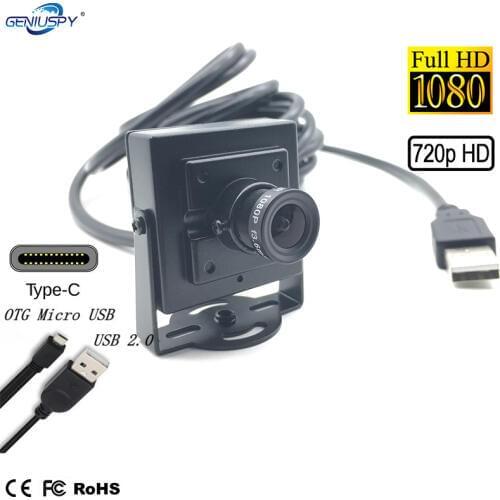 34*34mm 1080P ov2710 720P H62 Mini USB HD Camera Type-C Micro USB Security OTG Camera For ATM Machines Industrial Testing