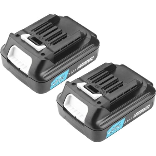2 Pcs For Makita 197390-1 BL1015 1973901 BL1021B BL1041B BL1015B BL1020B BL1040B 3000mAh Li-ion battery