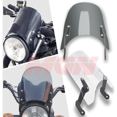 Motorcycle Windshield Windscreen Airflow Wind Deflector Fly screen For Honda CB650R 650R 2018 2019 2020 Black Clear
